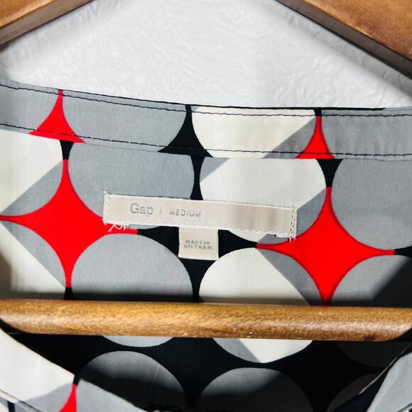 Gap Mid Mod Sheath Dress Polka Dot Shift Casual Long Sleeve - M - Picture 4 of 4